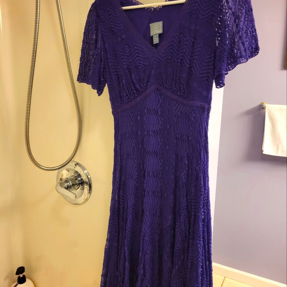 Rabbit Rabbit Rabbit Purple Lace Maxi Dress